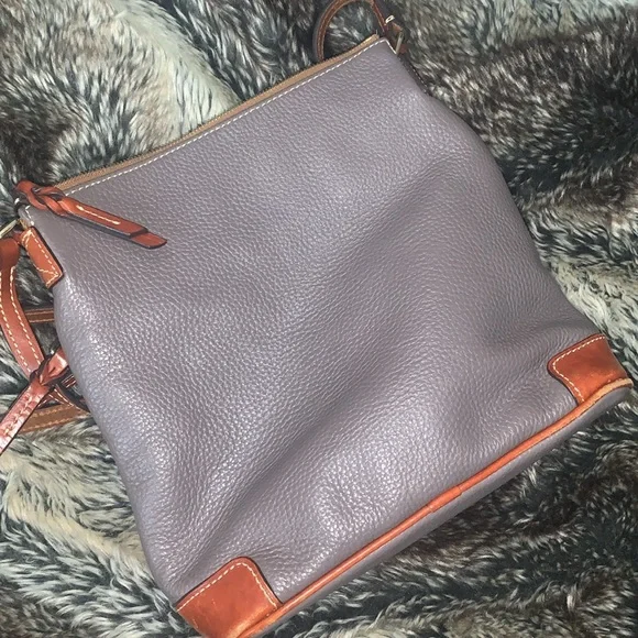 Dooney & Bourke Crossbody Grey/Brown Bag - Picture 9 of 16